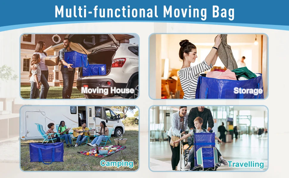 Heavy Duty Moving Bags With Zippers And Carrying Handles