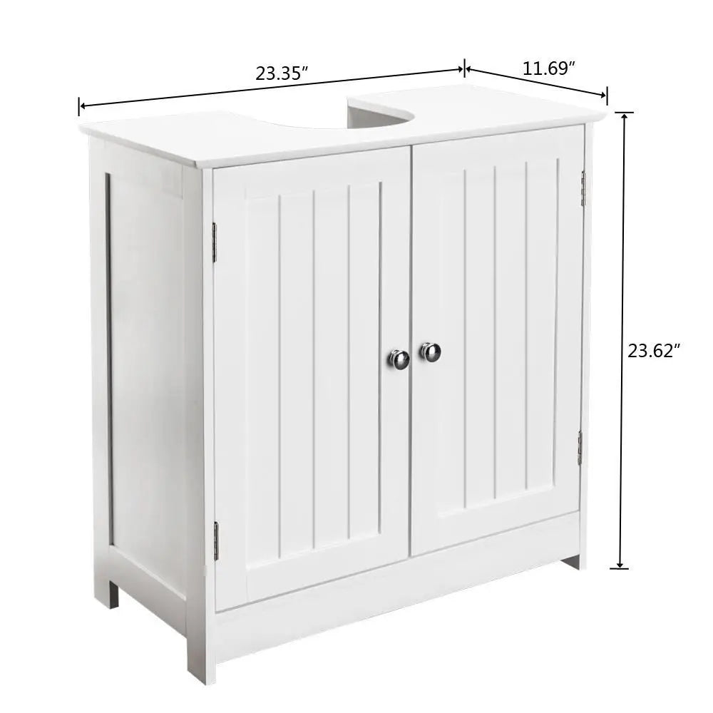 Bathroom Vanity Sink Cabinet With Two Shelves Under Sink Storage