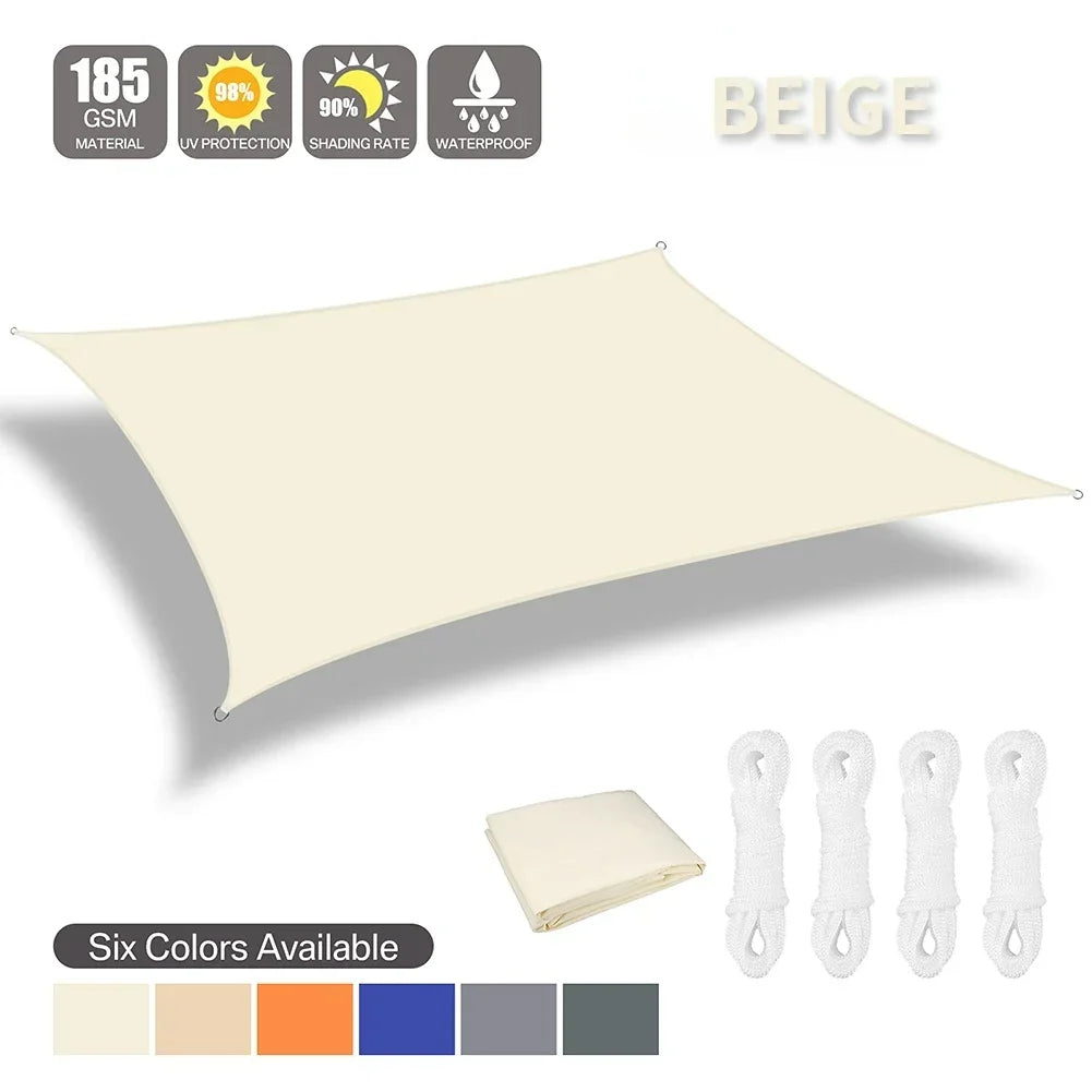 Waterproof Shade Sail For Outdoor Patio And Garden UV Protection