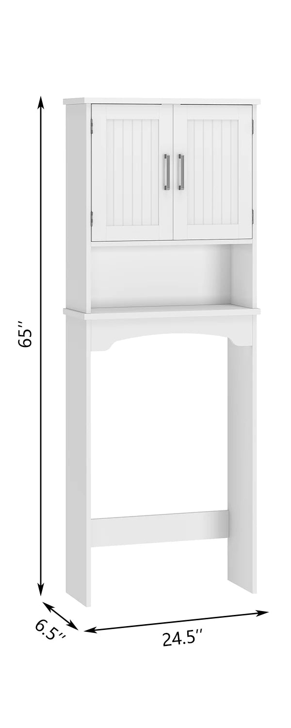 HiMISS Over The Toilet Storage Cabinet With Anti-Tip Open Shelf