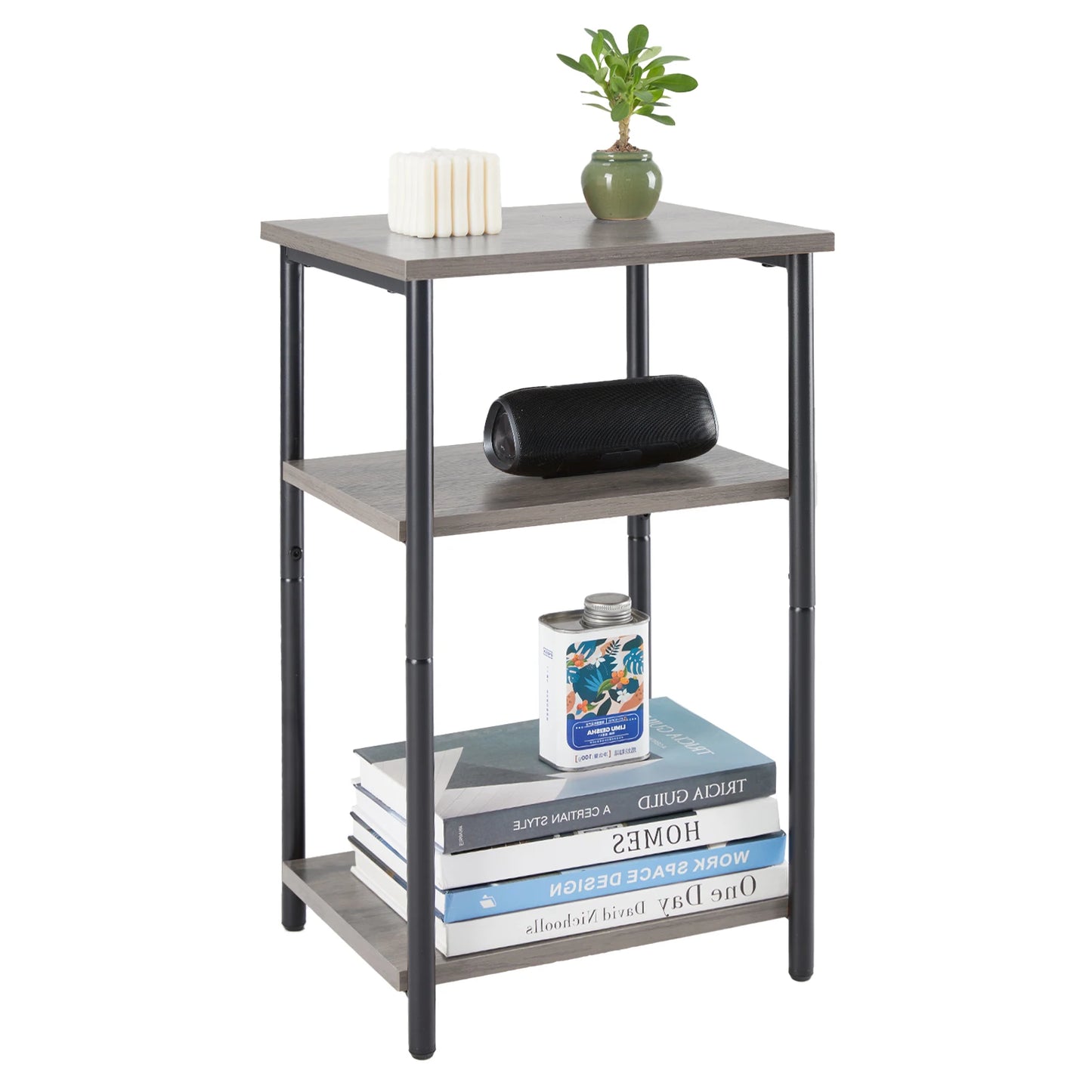 JHK 2/3-Tier End Table and Side Tables With Adjustable Feet