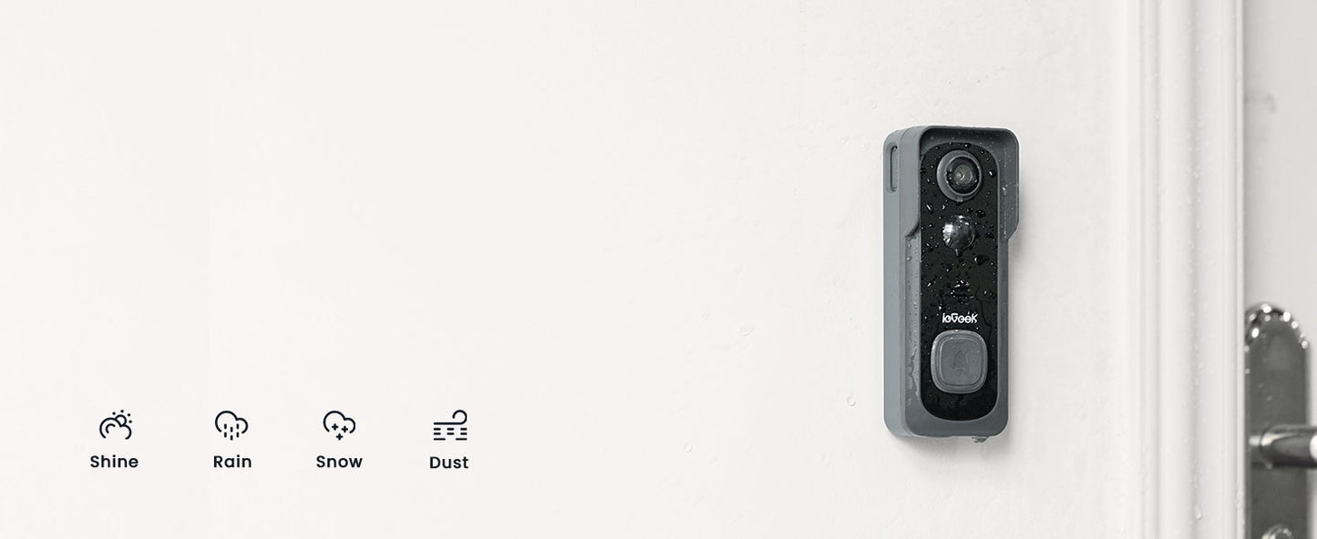 IeGeek 2K Wireless Video Doorbell With AI Motion Detection