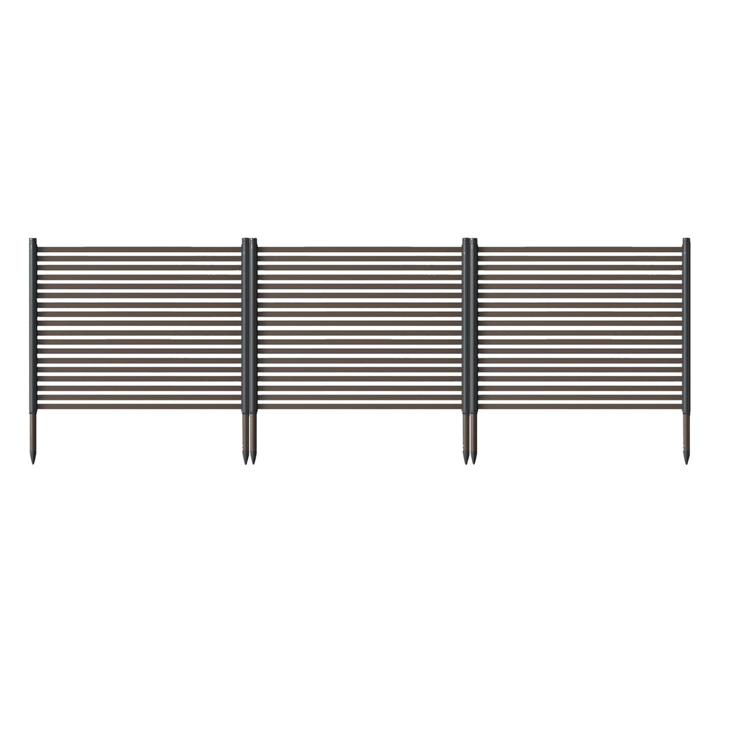 HiMISS No Dig Outdoor Privacy Screen Fence Kit 3 Panel Freestanding Enclosure