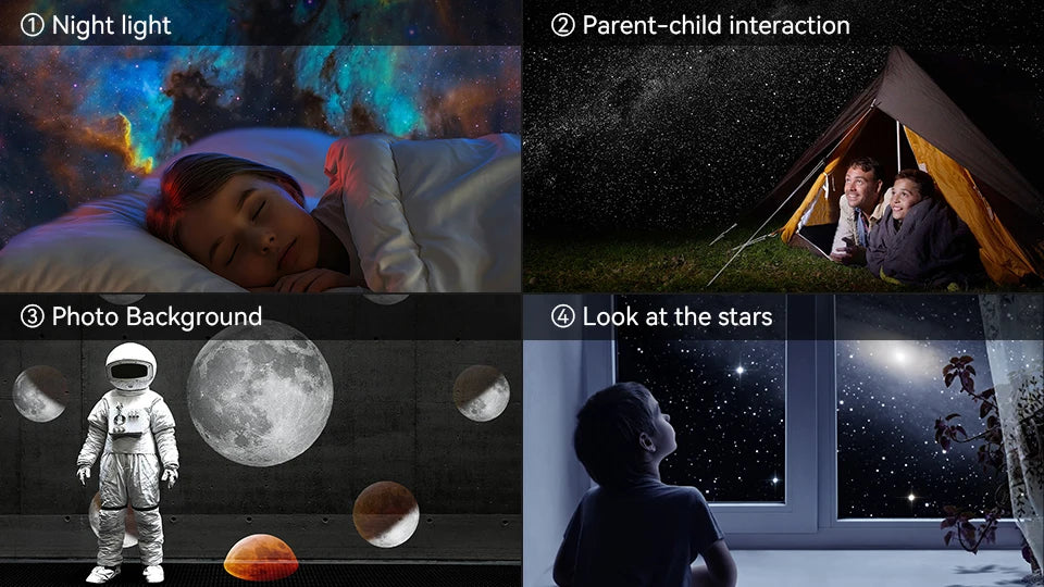 AUSYLE Night Light Galaxy Projector Starry Sky Lamp For Kids