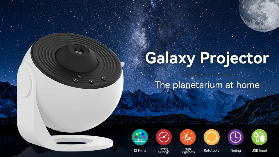 AUSYLE Night Light Galaxy Projector Starry Sky Lamp For Kids