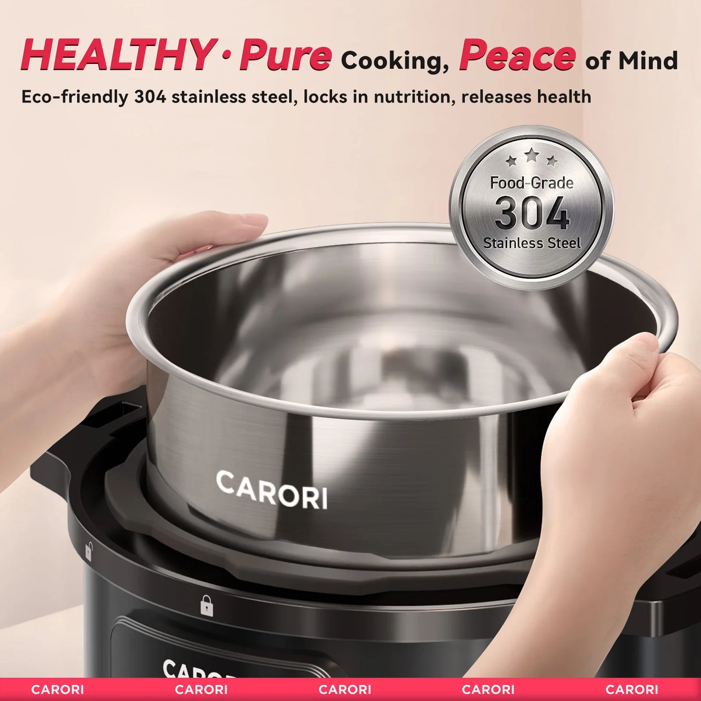 Carori 1200W 12-in-1 Electric Pressure Cooker Yogurt Rice Steamer