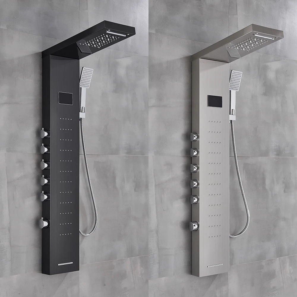 Wanmivezlo LED Shower Panel With Rainfall Jets And Massage