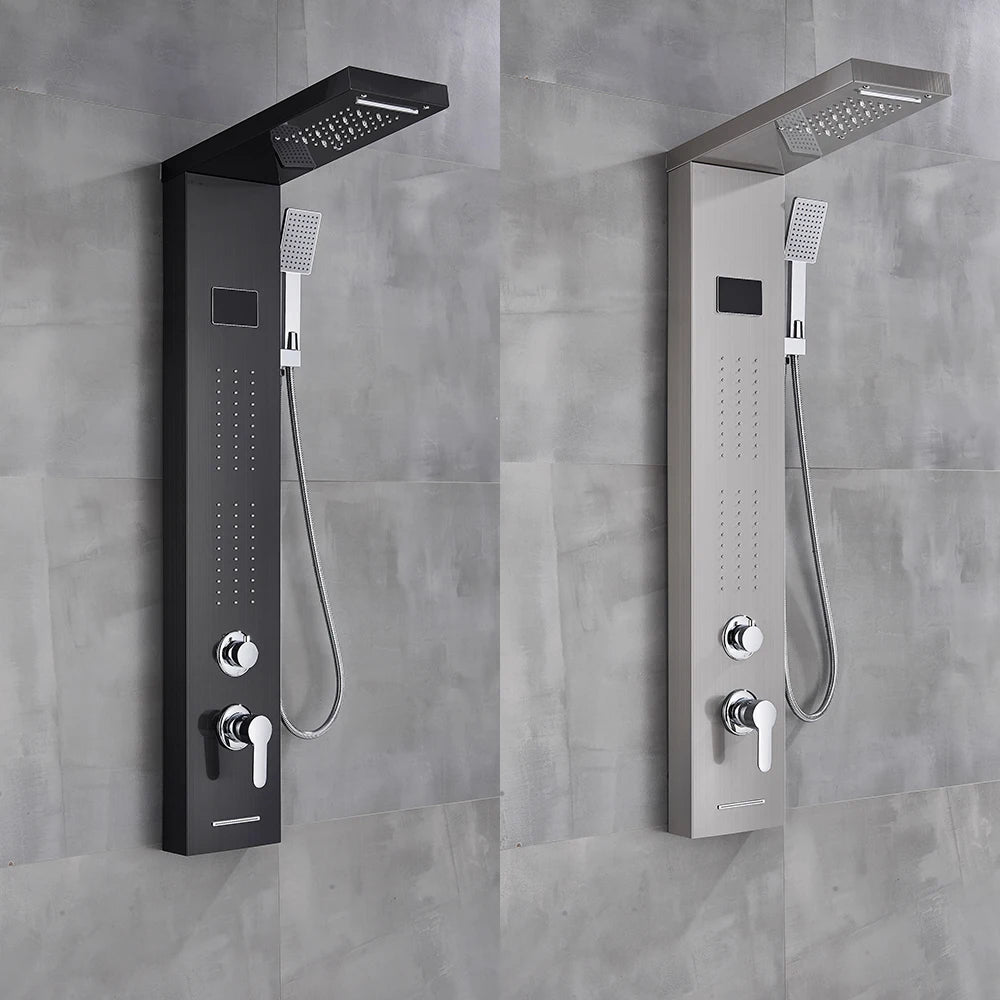Wanmivezlo LED Shower Panel With Rainfall Jets And Massage