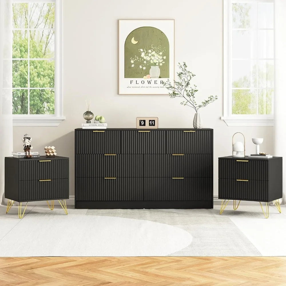 RBXC 7 Drawer Dresser And Nightstands Set Three Piece