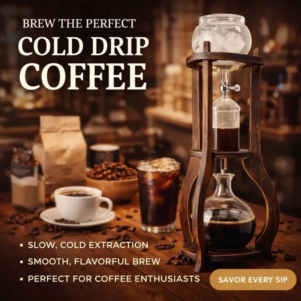 Iced Coffee Cold Brew Drip Tower Coffee Maker With Valve