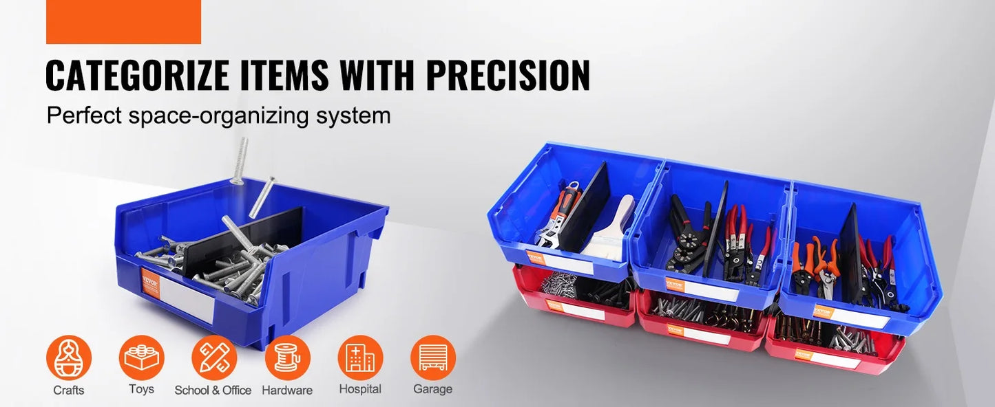 SucceBuy Stackable Garage Storage Bins