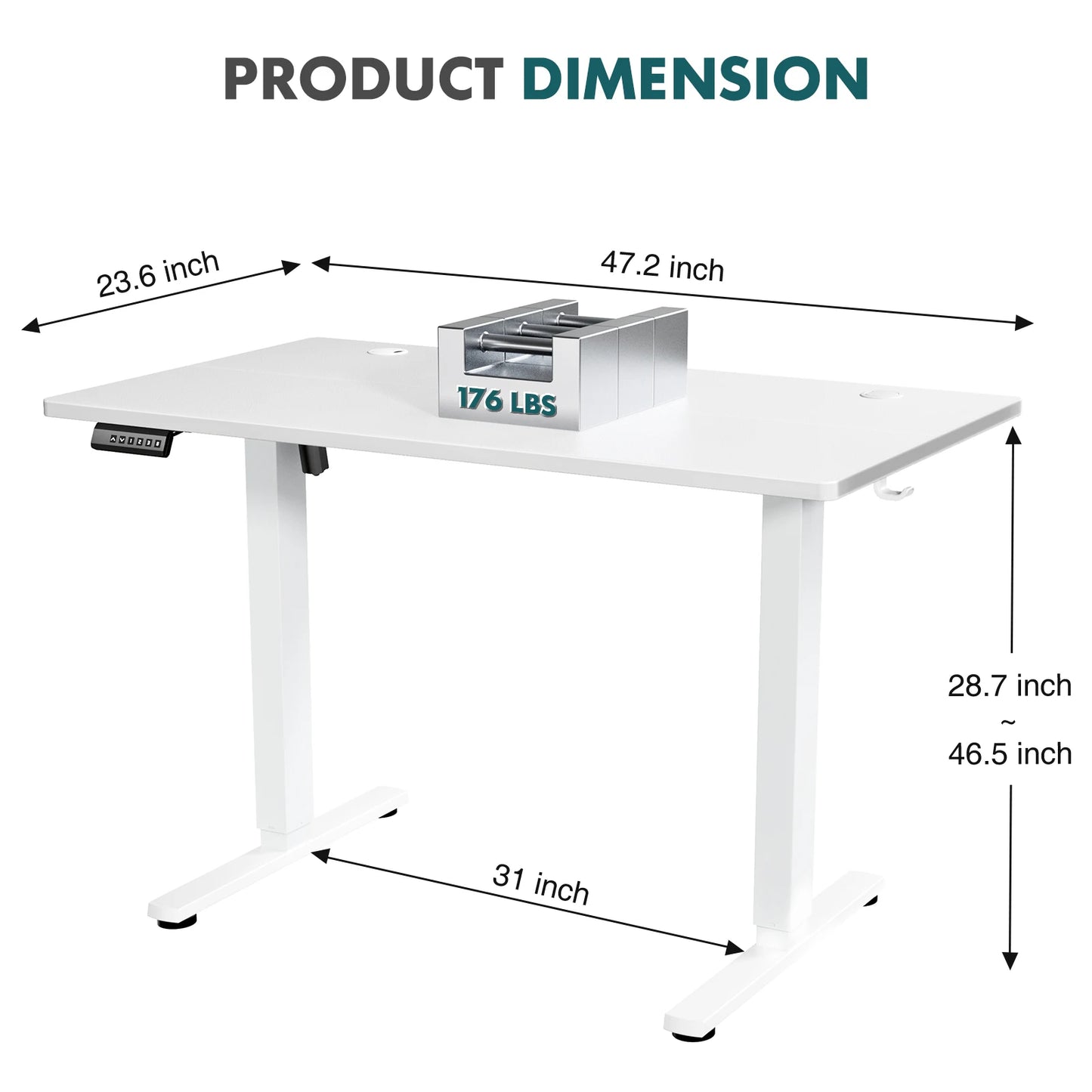 JHK Ergonomic Electric Standing Desk Height Adjustable Computer Workstation