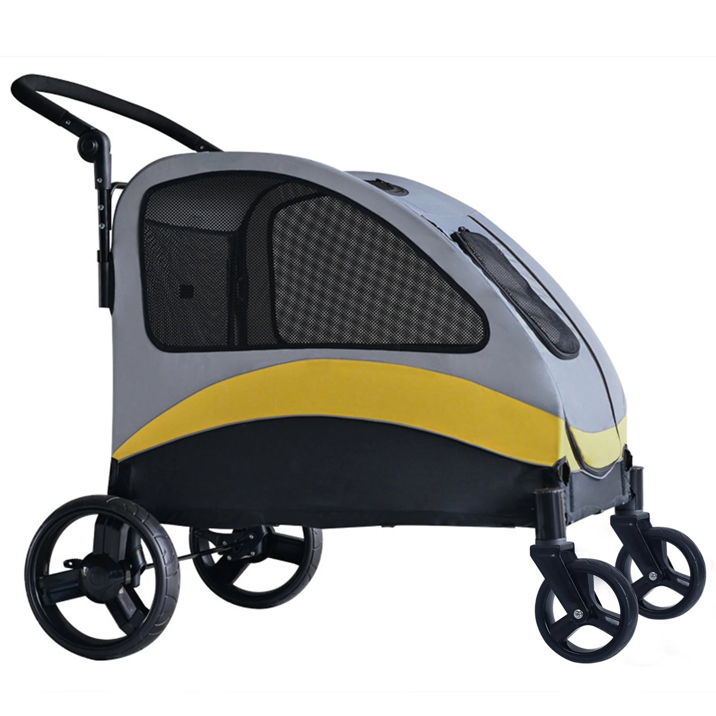 Portable Four Wheel Dog Stroller for Large Dogs Foldable Carrier