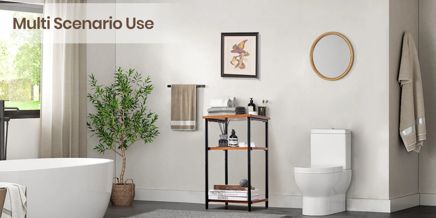 JHK 2/3-Tier End Table and Side Tables With Adjustable Feet