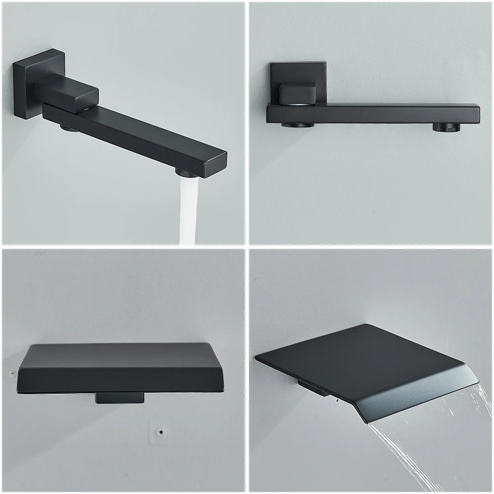 Quyanre Concealed In Wall Shower System With Rainfall Faucet
