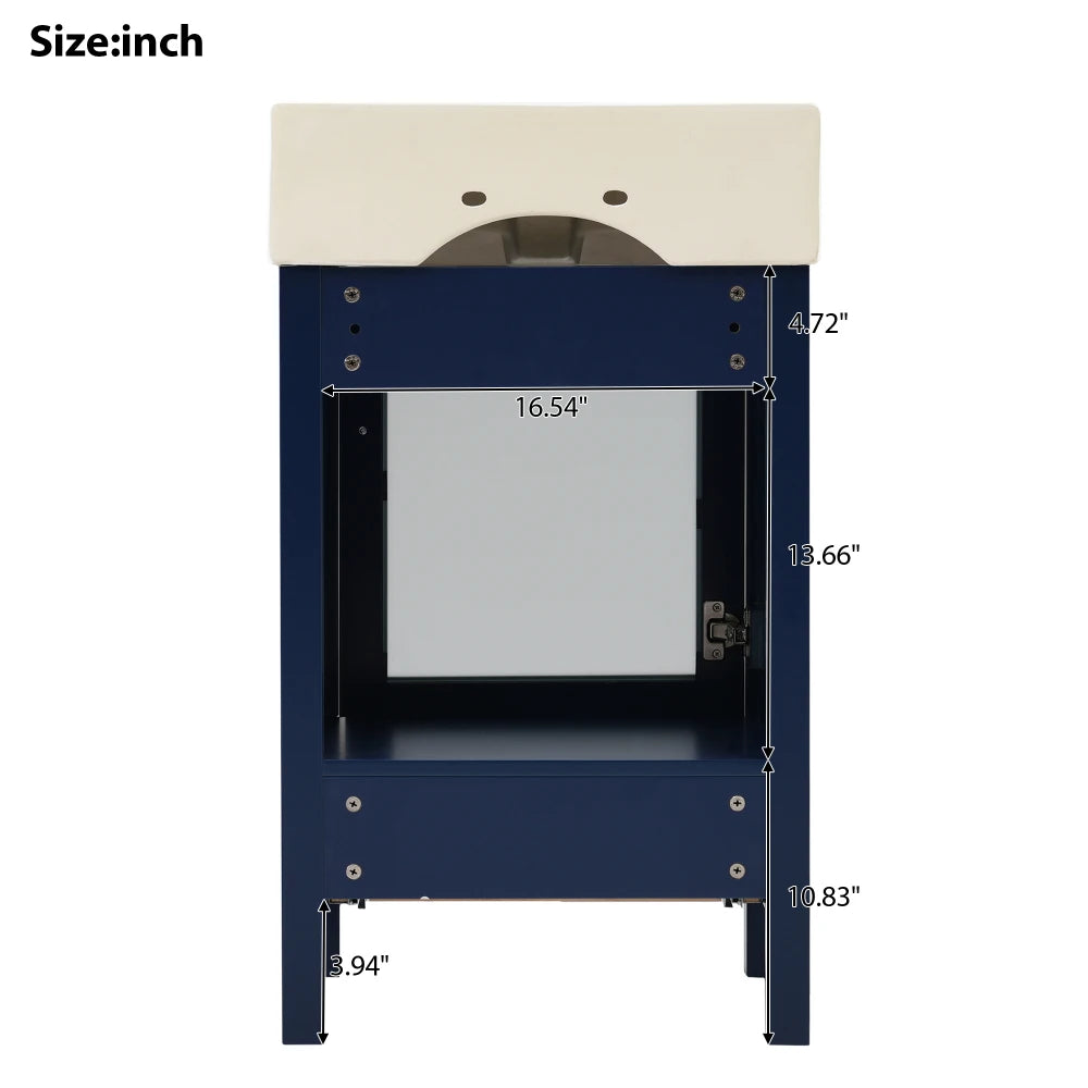 LWO Bathroom Vanity With Ceramic Sink And Ample Storage
