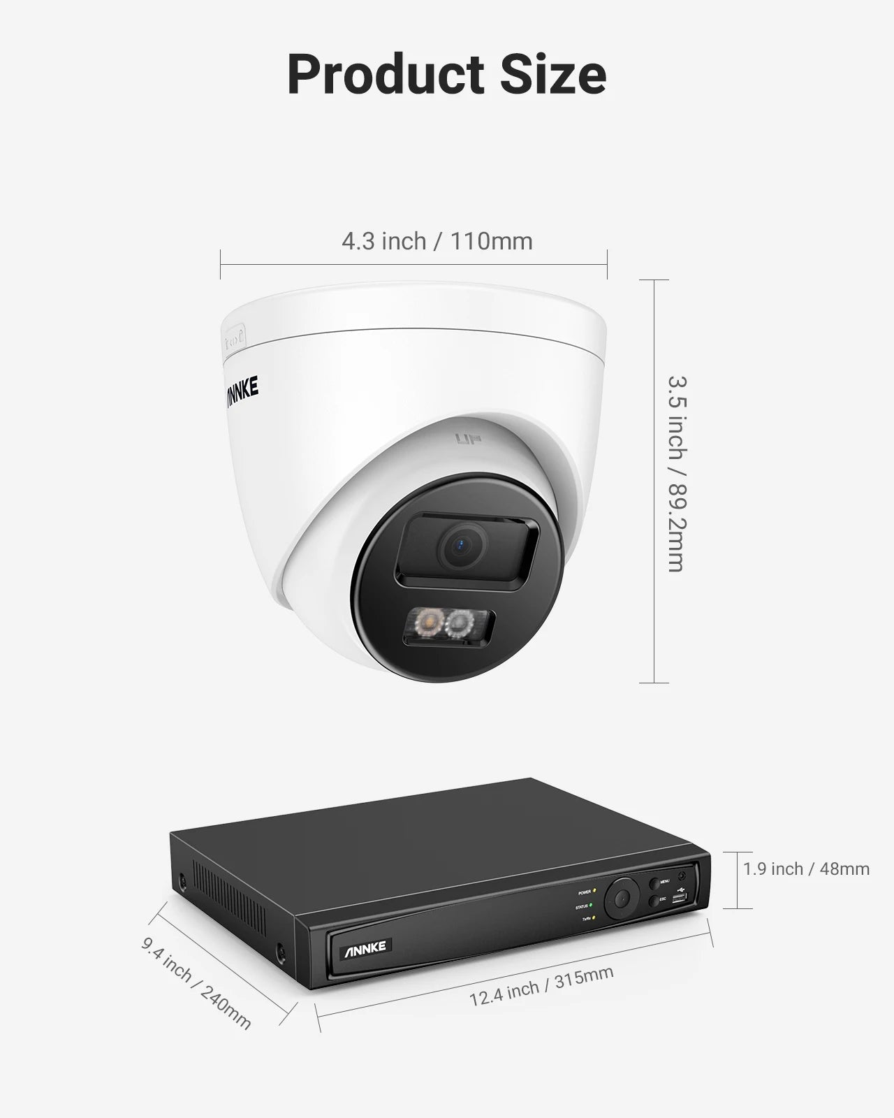 ANNKE 12MP Smart Dual Light Camera Kit with 8-Channel NVR