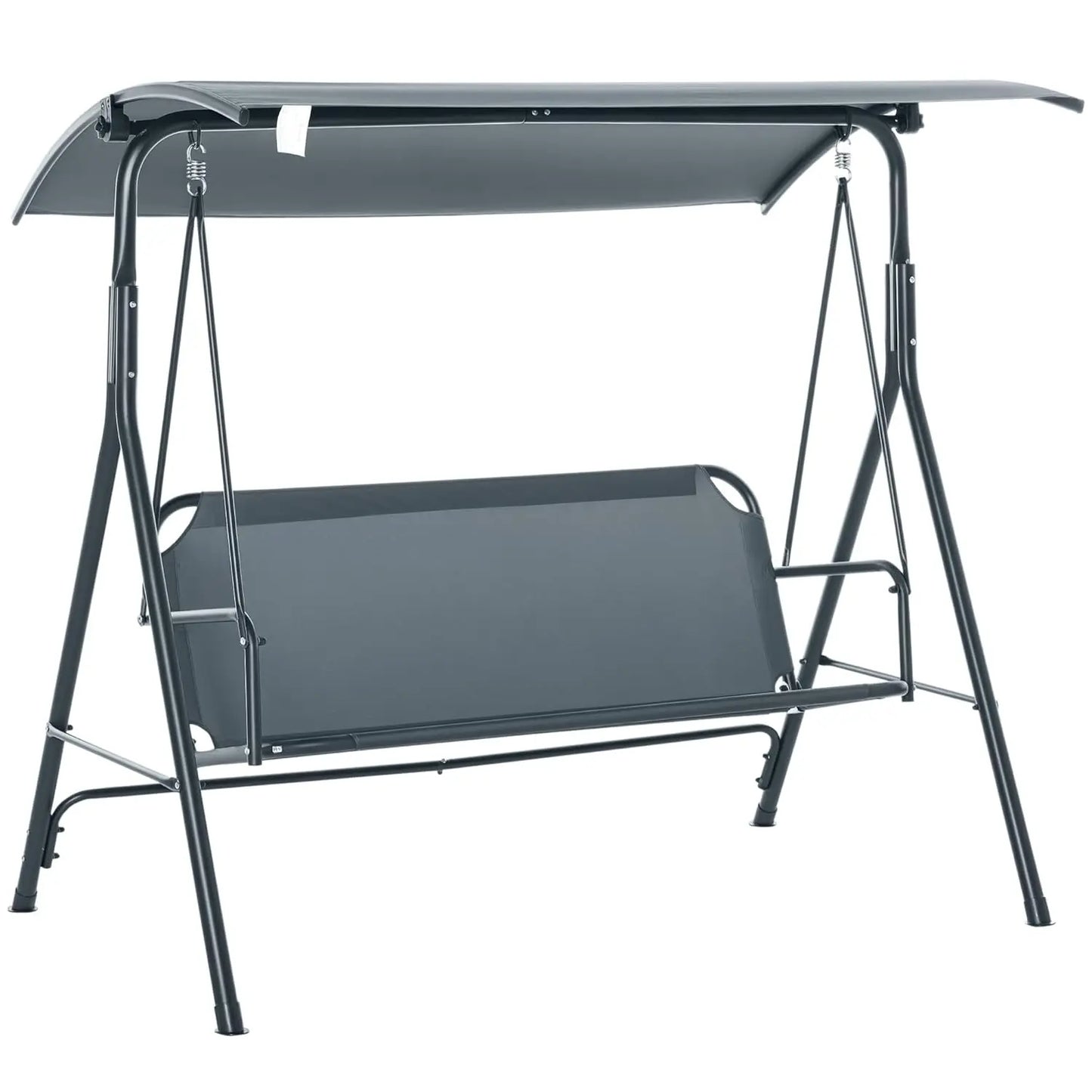 3-Person Porch Swing With Stand For Outdoor Patio With Canopy