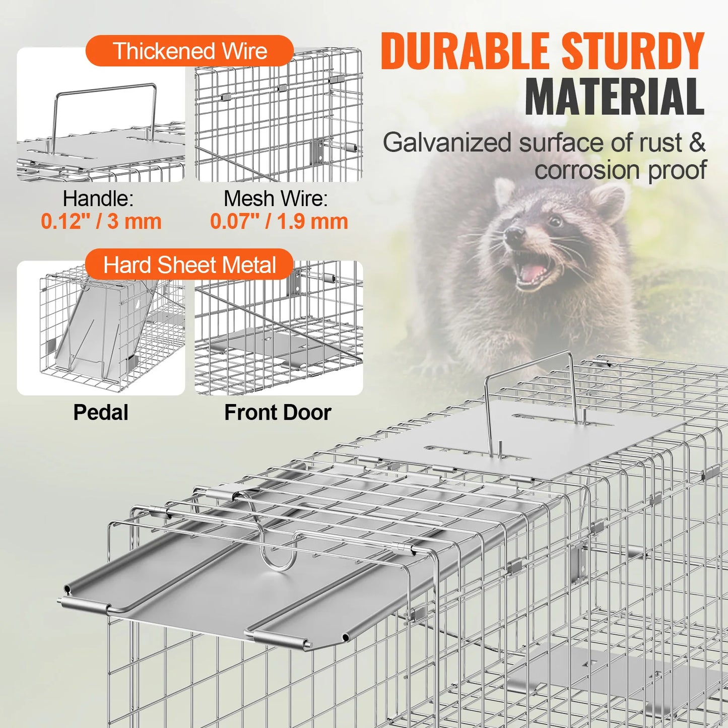 SucceBuy Humane Live Animal Cage Trap For Rodents And Cats