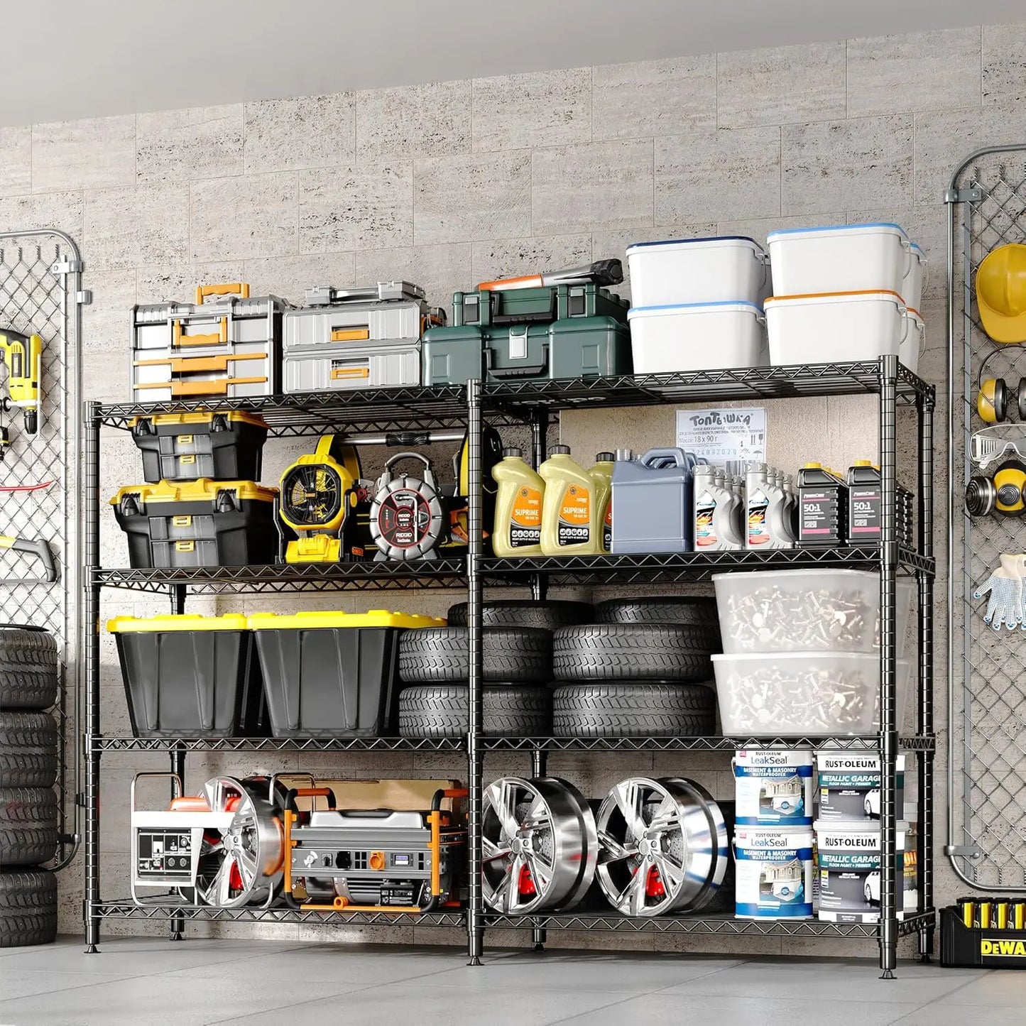 TWISTER.CK Heavy Duty 5-Tier Metal Shelving Unit For Kitchen