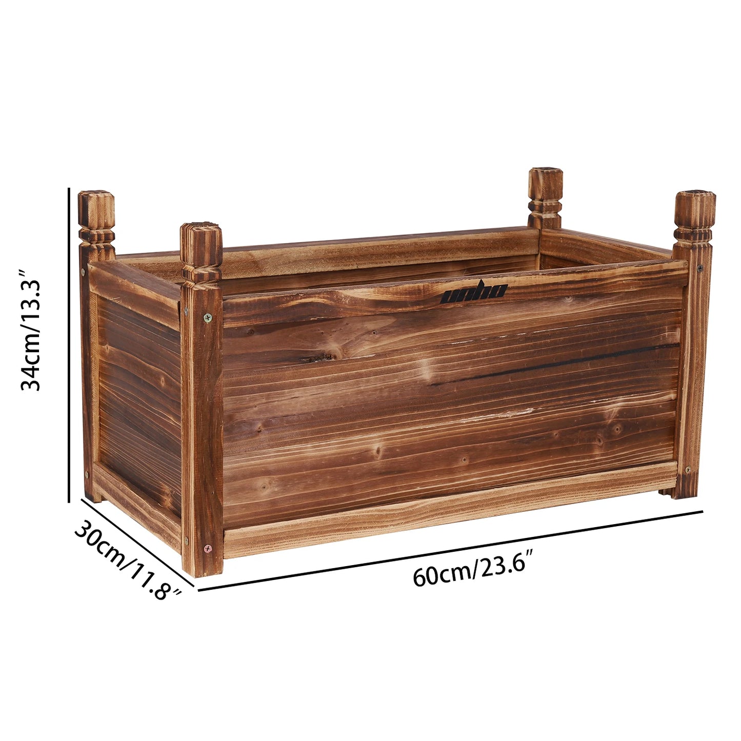 Wooden Raised Flower Bed Planter for Indoor and Outdoor Garden