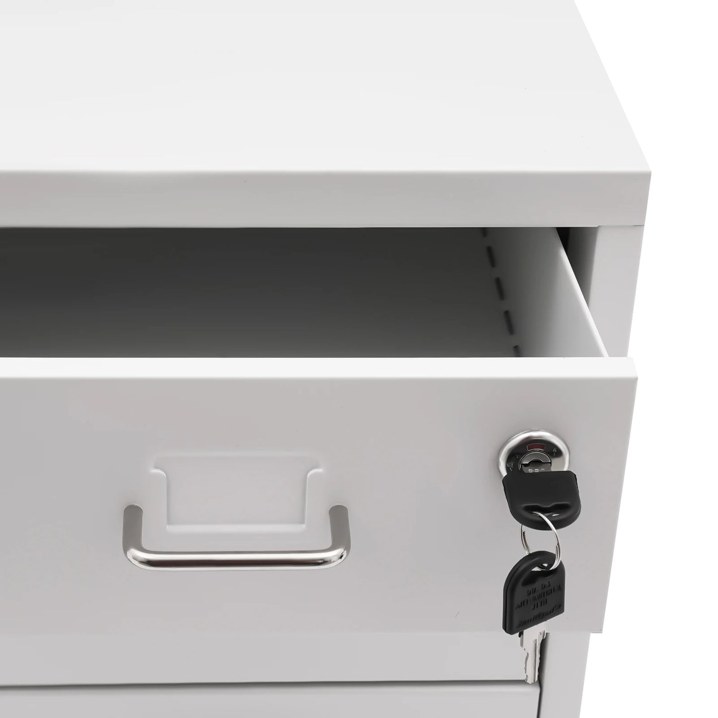 Bymaocar 3 Tier Vertical File Cabinet With Lock On Casters
