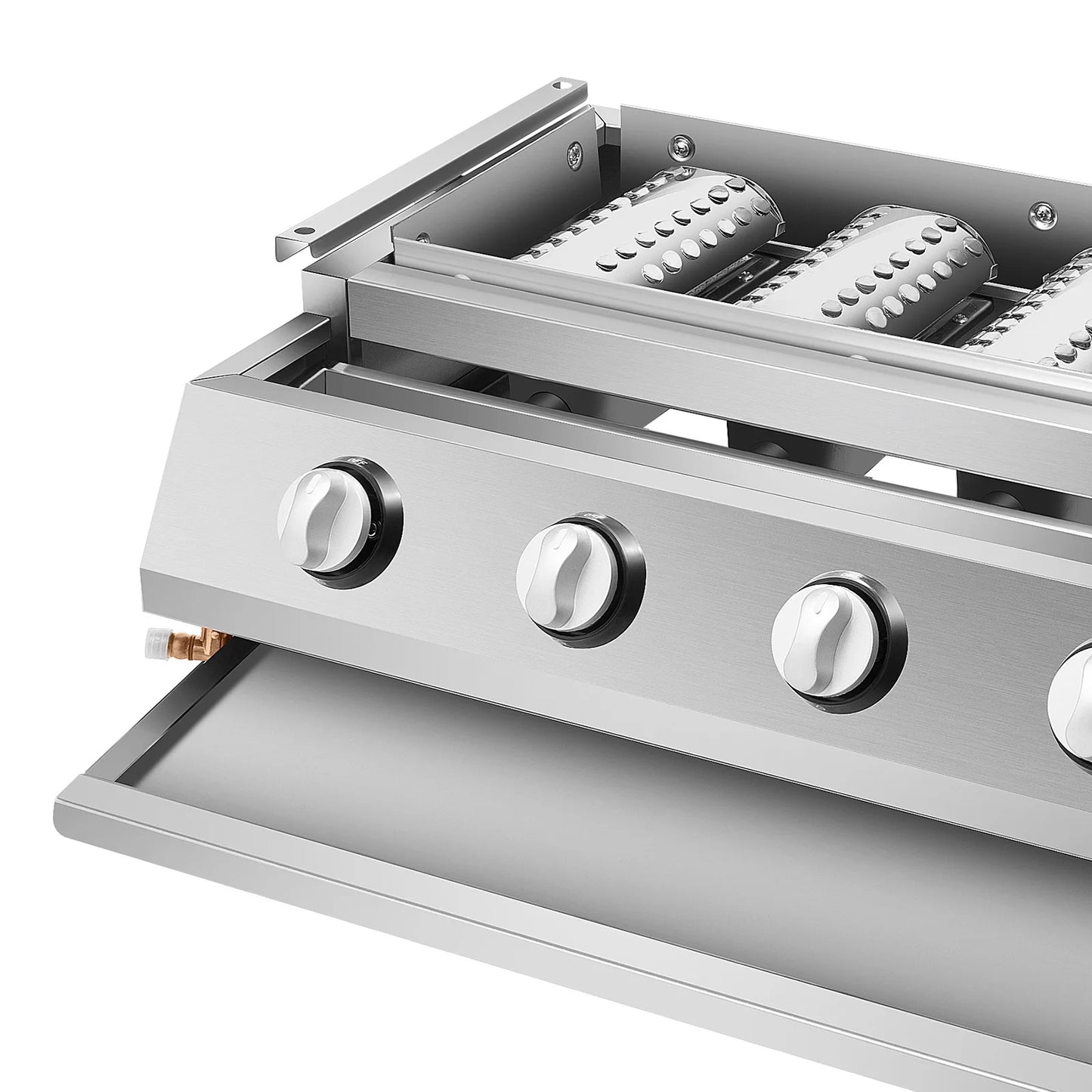 Portable Four Burner Propane Grill Smokeless Removable Outdoor Barbecue