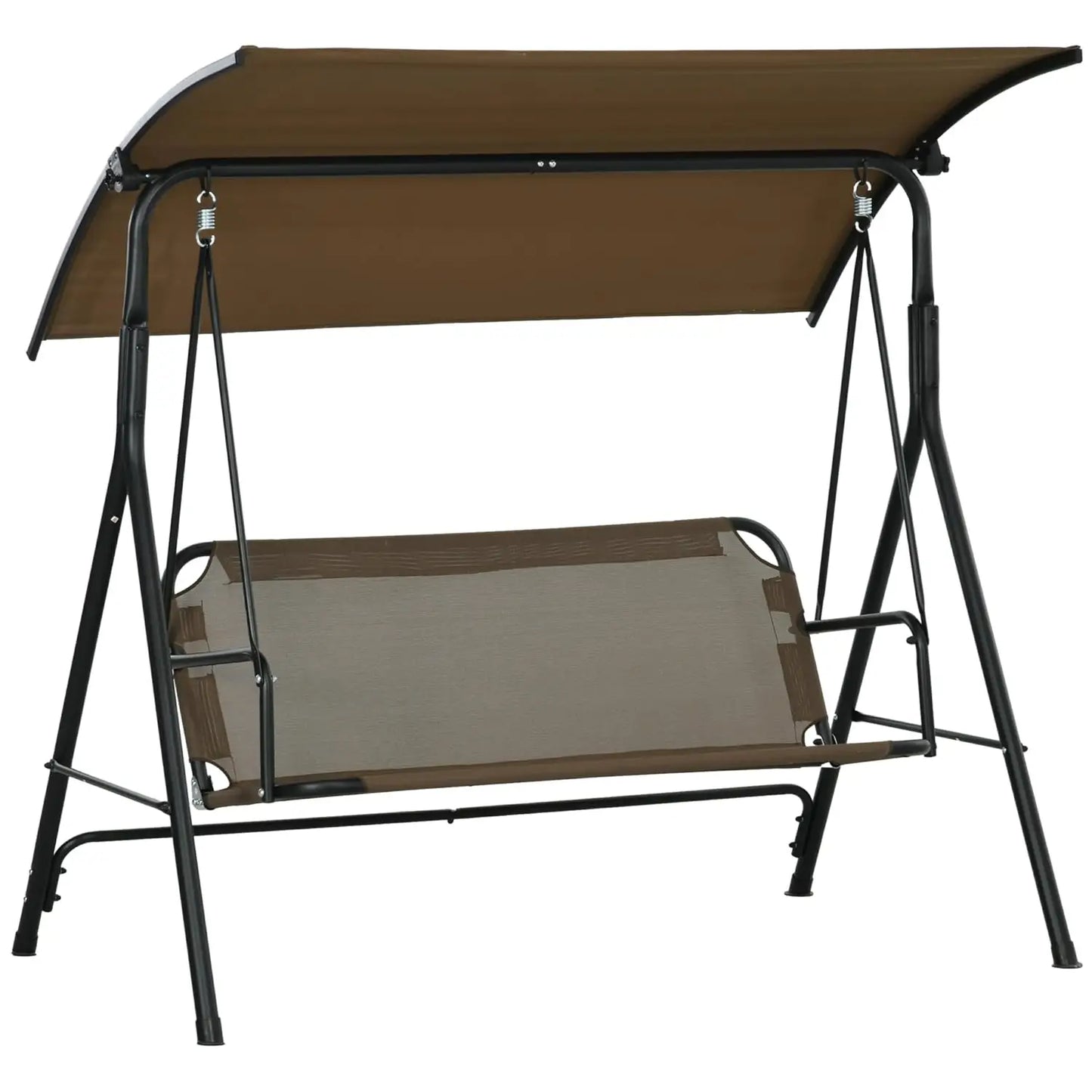 3-Person Porch Swing With Stand For Outdoor Patio With Canopy