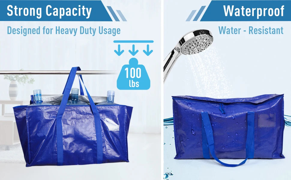 Heavy Duty Moving Bags With Zippers And Carrying Handles