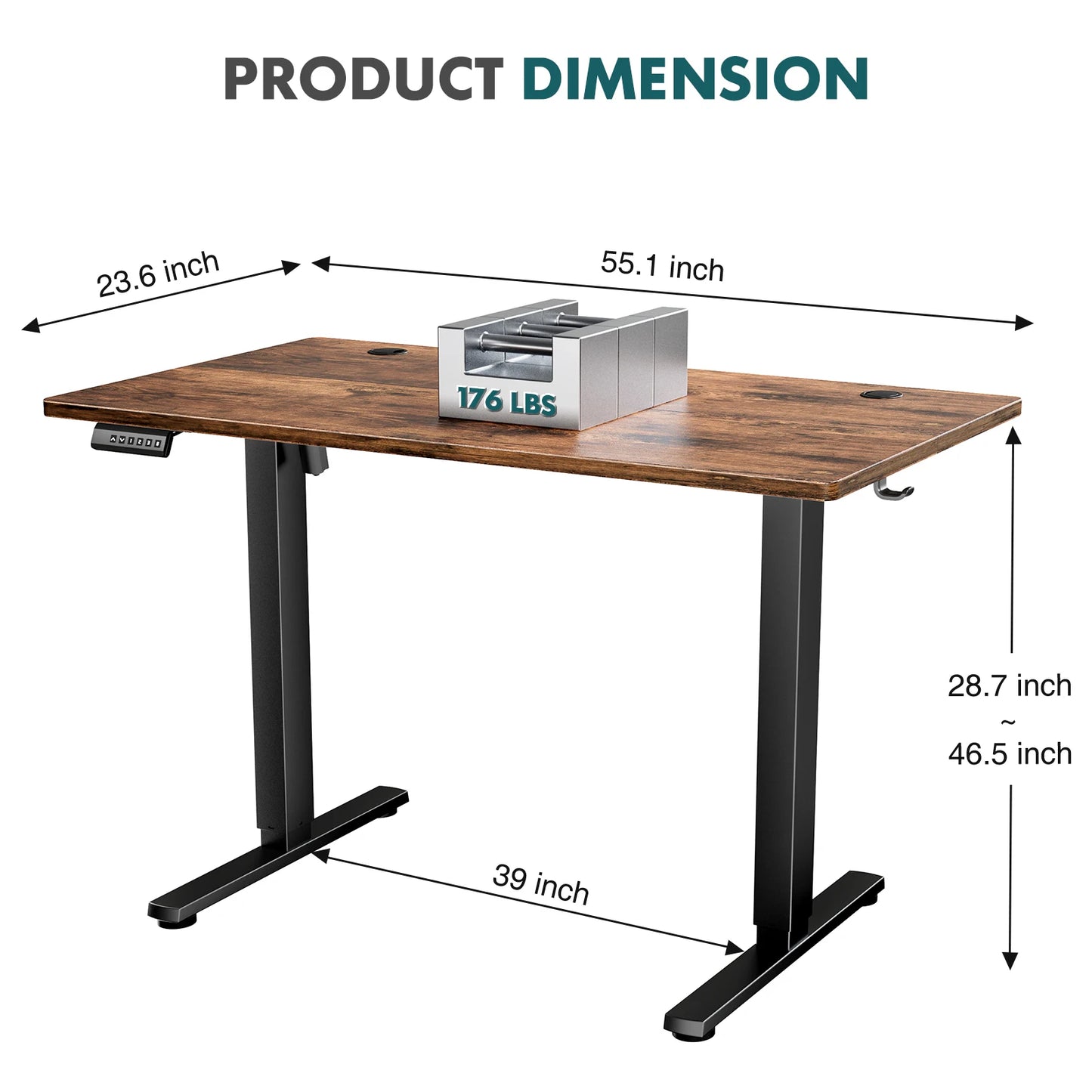 JHK Ergonomic Electric Standing Desk Height Adjustable Computer Workstation
