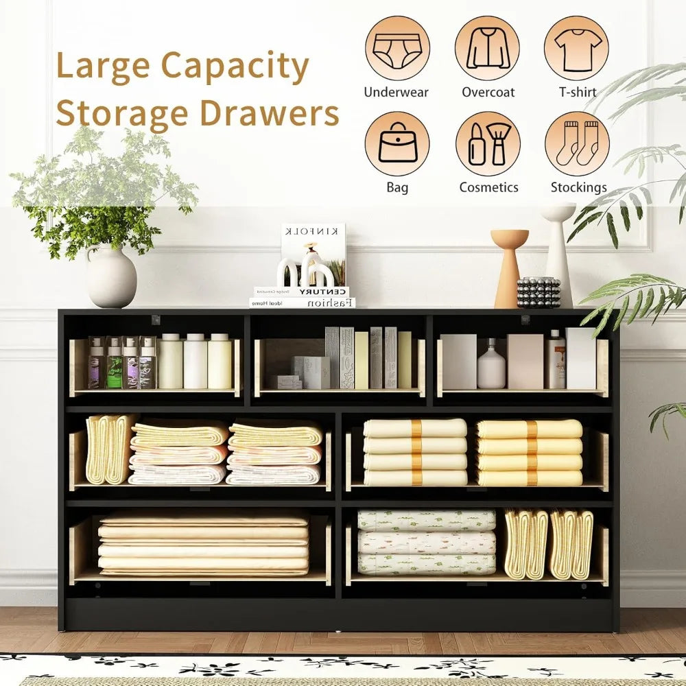 RBXC 7 Drawer Dresser And Nightstands Set Three Piece