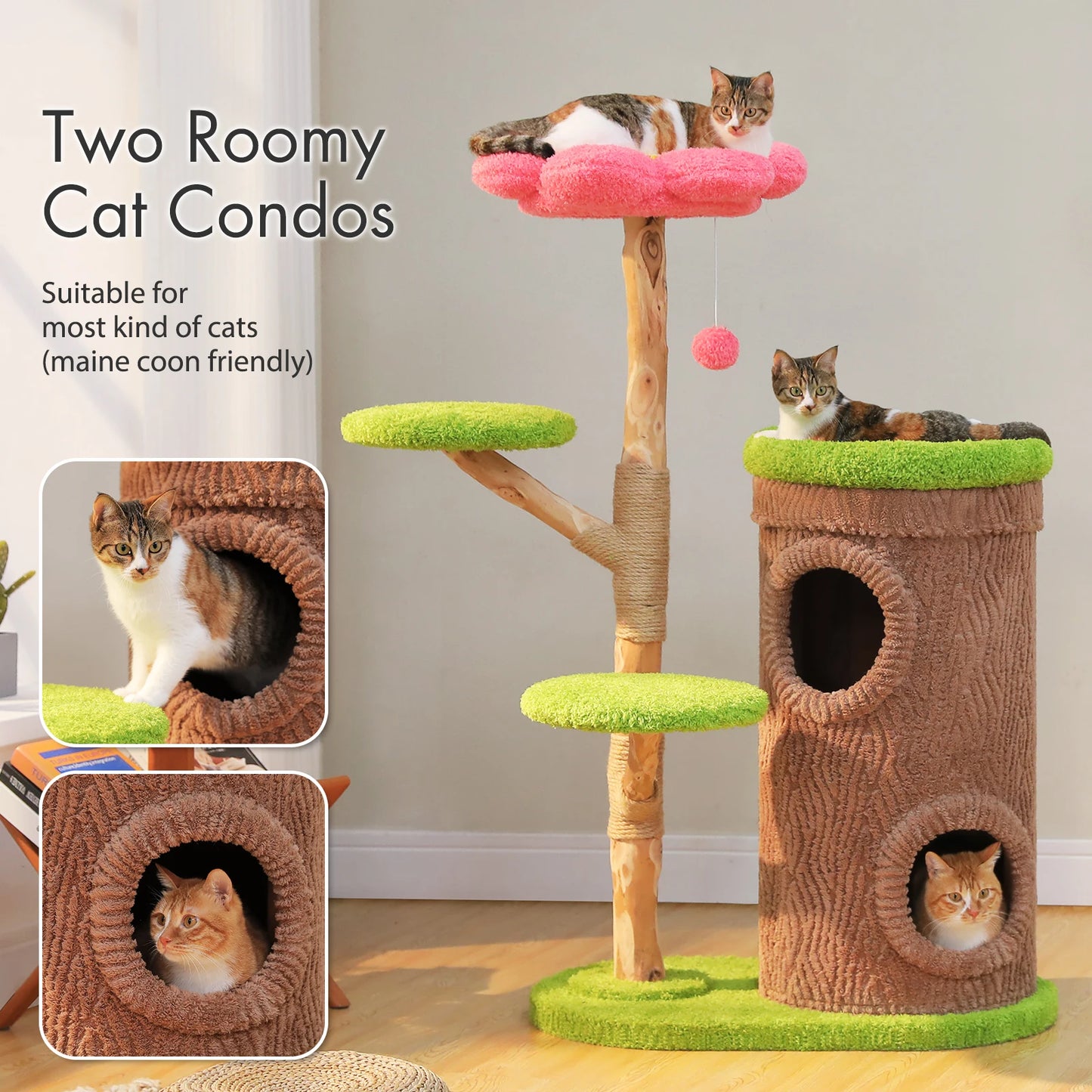 PAWZ Road Multilevel Cat Tree With Condos And Scratching Posts
