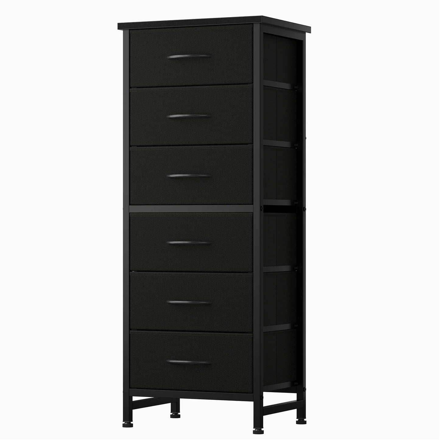 JHK Fabric Drawer Dresser With Metal Frame