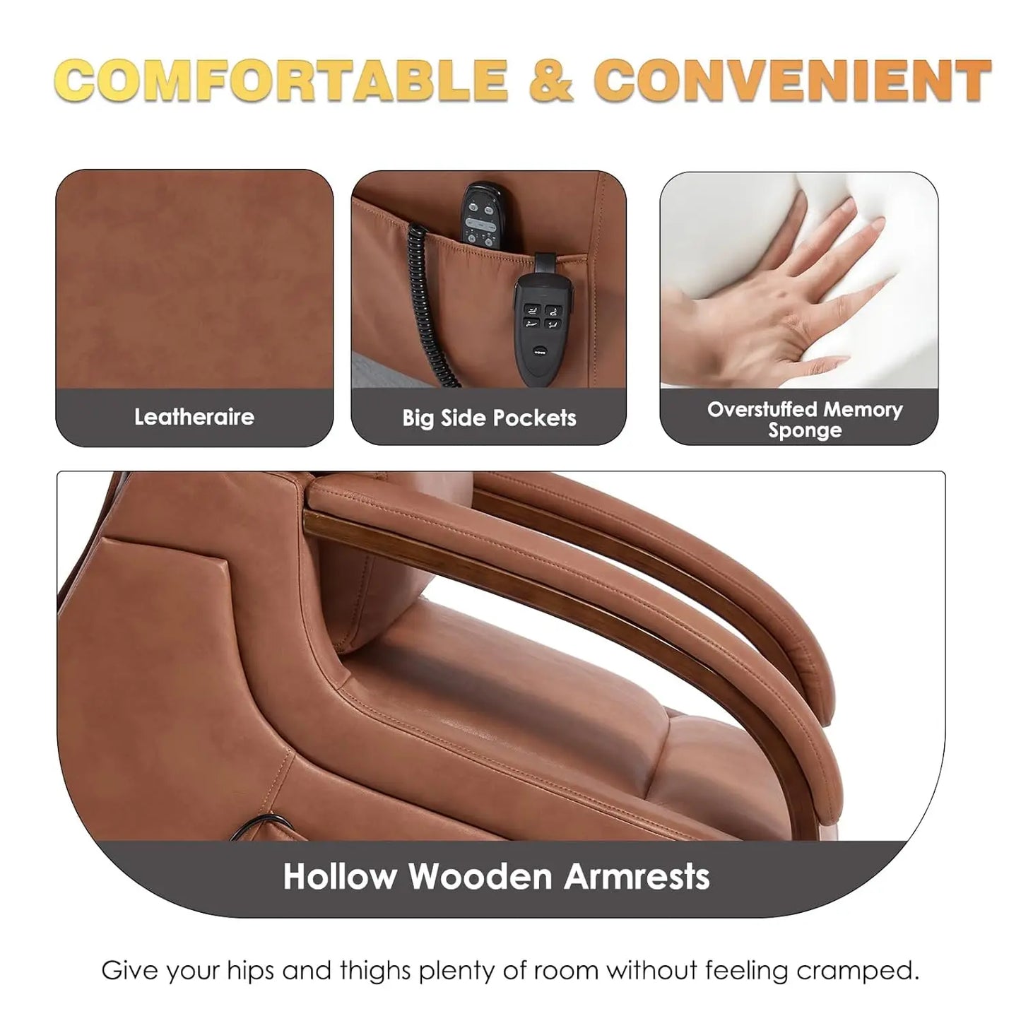 Dual Motor Power Lift Recliner With Massage And Heat