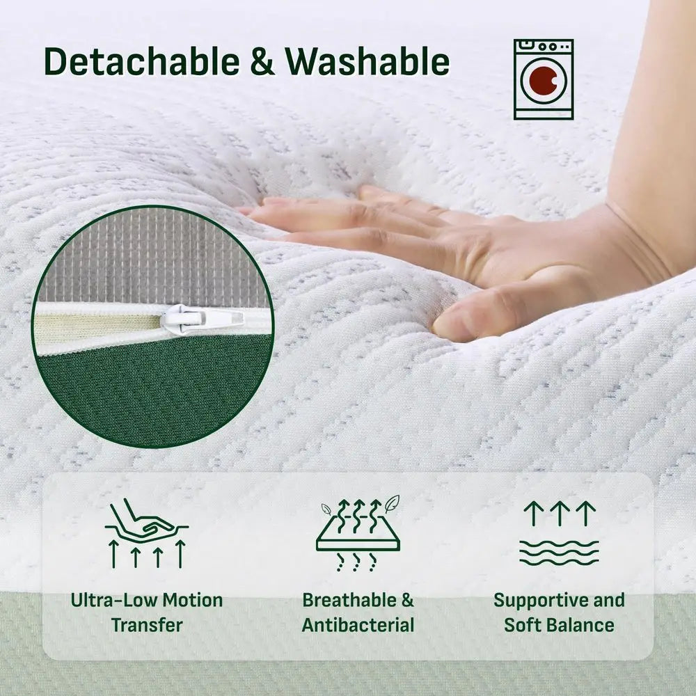 Adjustable Bed Frame Queen With Gel Memory Foam Mattress