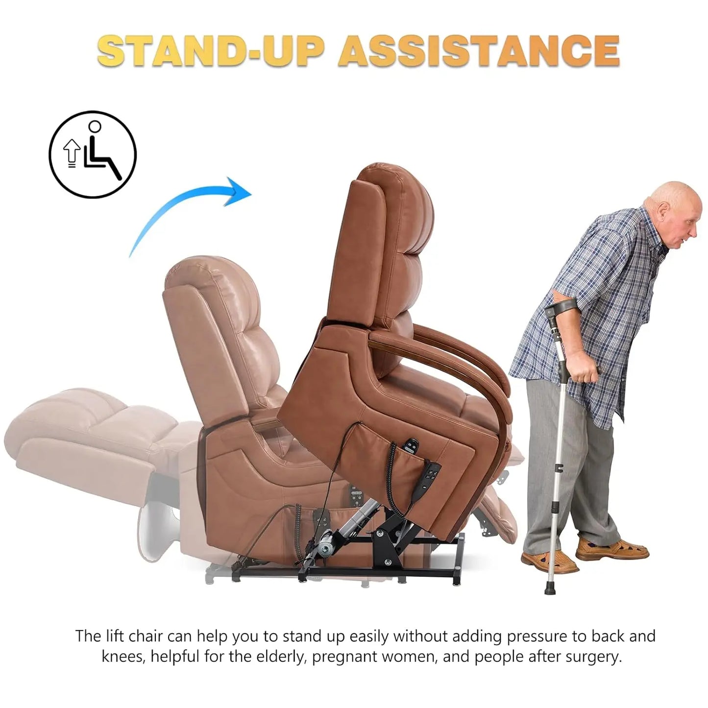 Dual Motor Power Lift Recliner With Massage And Heat