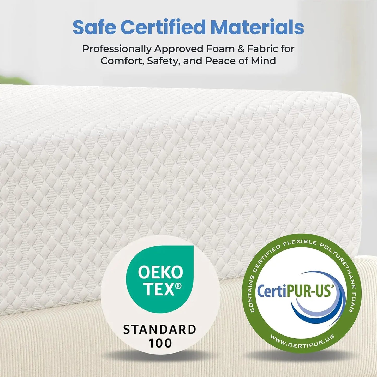 Gel Memory Foam Mattress Medium Firm CertiPUR Certified Bed In A Box