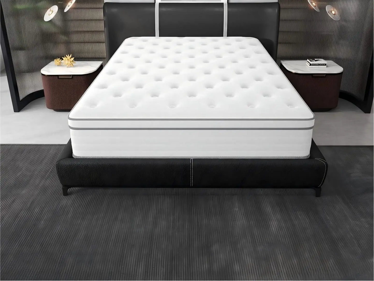 Madevos Hybrid Mattress In A Box With Memory Foam Pocket Springs