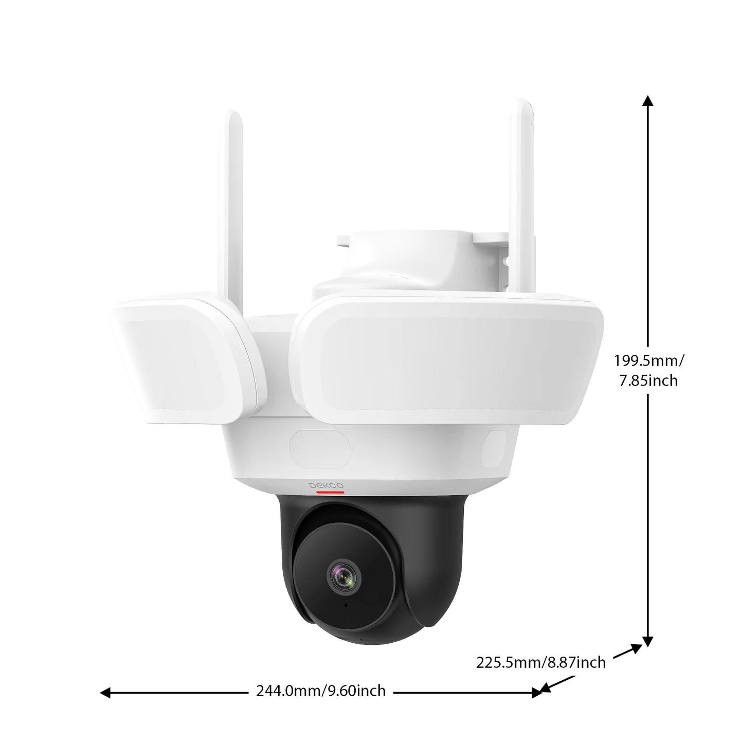 DEKCO 3K UHD WiFi Floodlight Camera With 360 Degree View
