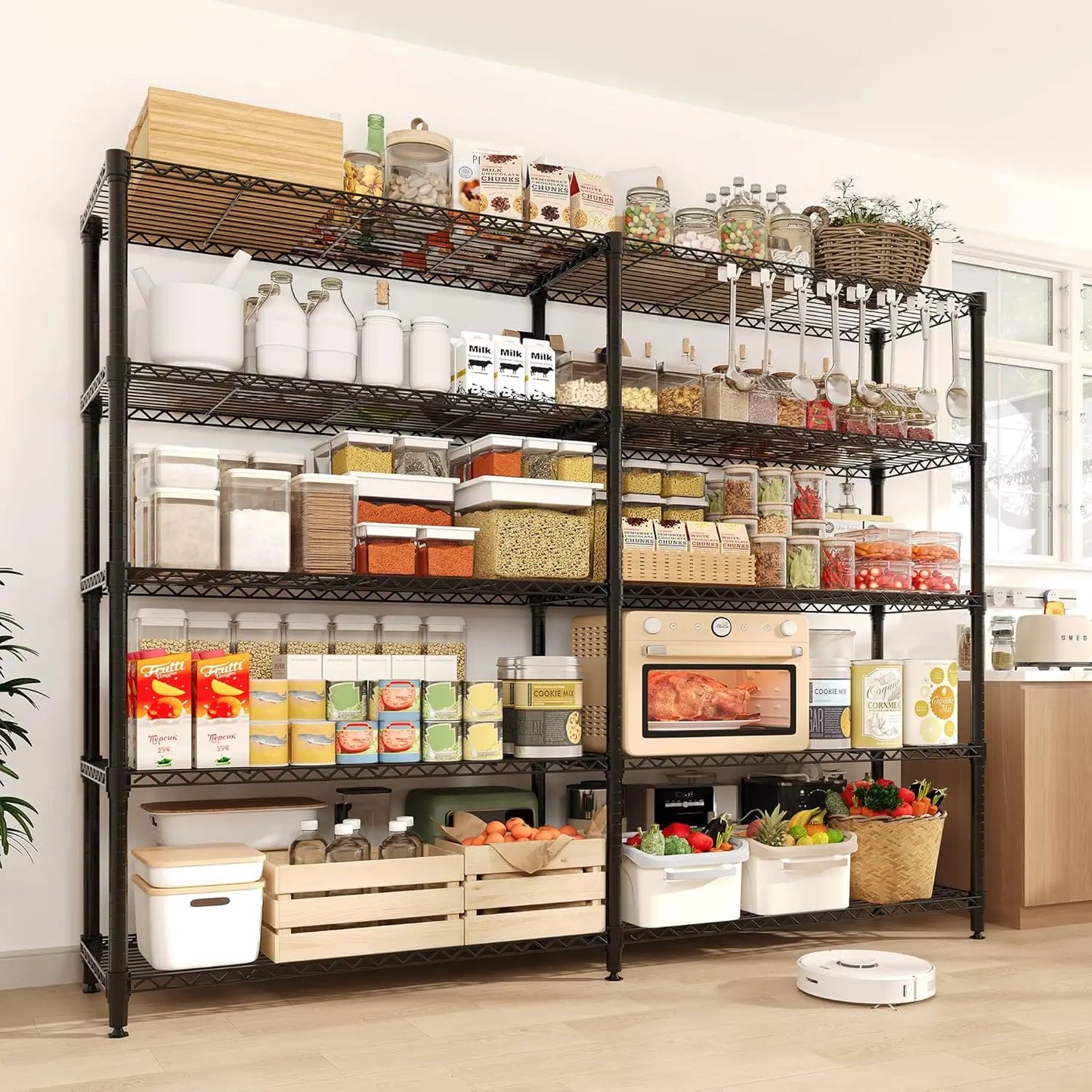 TWISTER.CK Heavy Duty 5-Tier Metal Shelving Unit For Kitchen