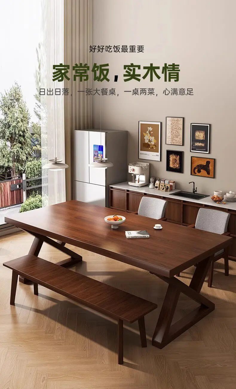 LZJV Wooden Dining Table for Home and Restaurant Use