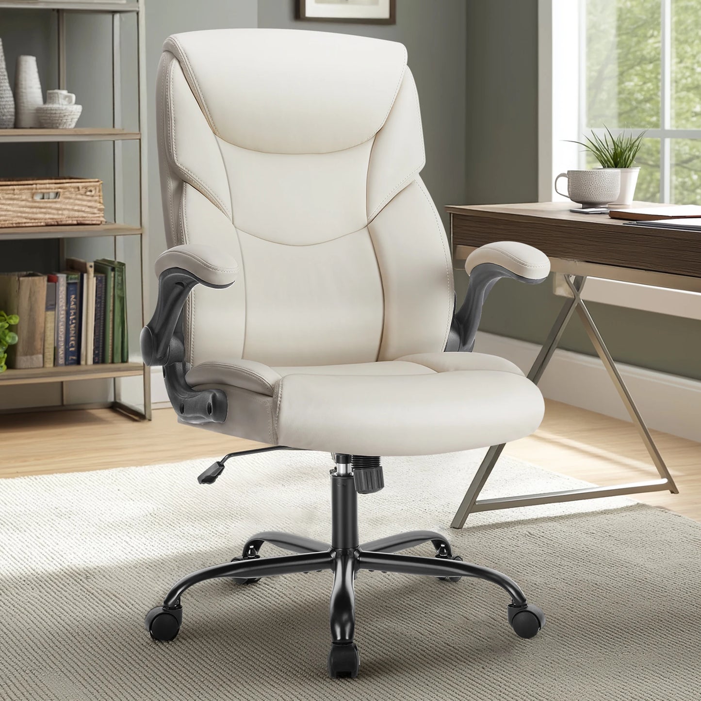 JHK Ergonomic Office Chair With Flip-Up Arms Heavy Duty