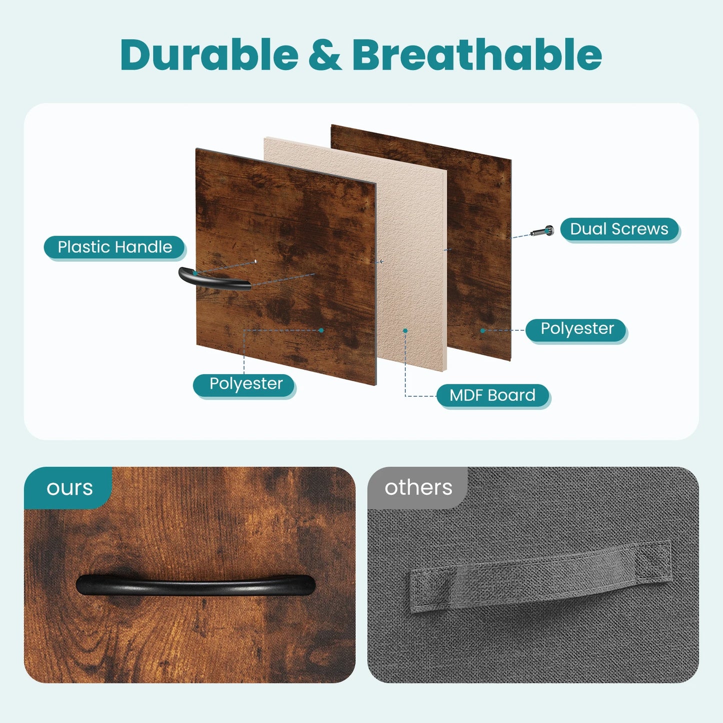 JHK Dresser With Seven Fabric Drawers Closet Organizer