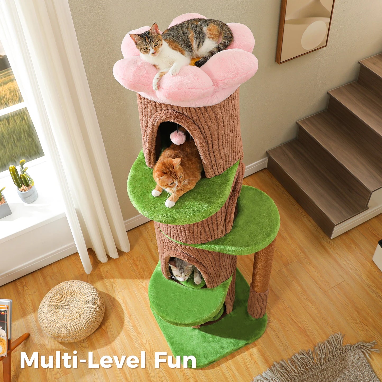 PAWZ Road Multilevel Cat Tree With Condos And Scratching Posts