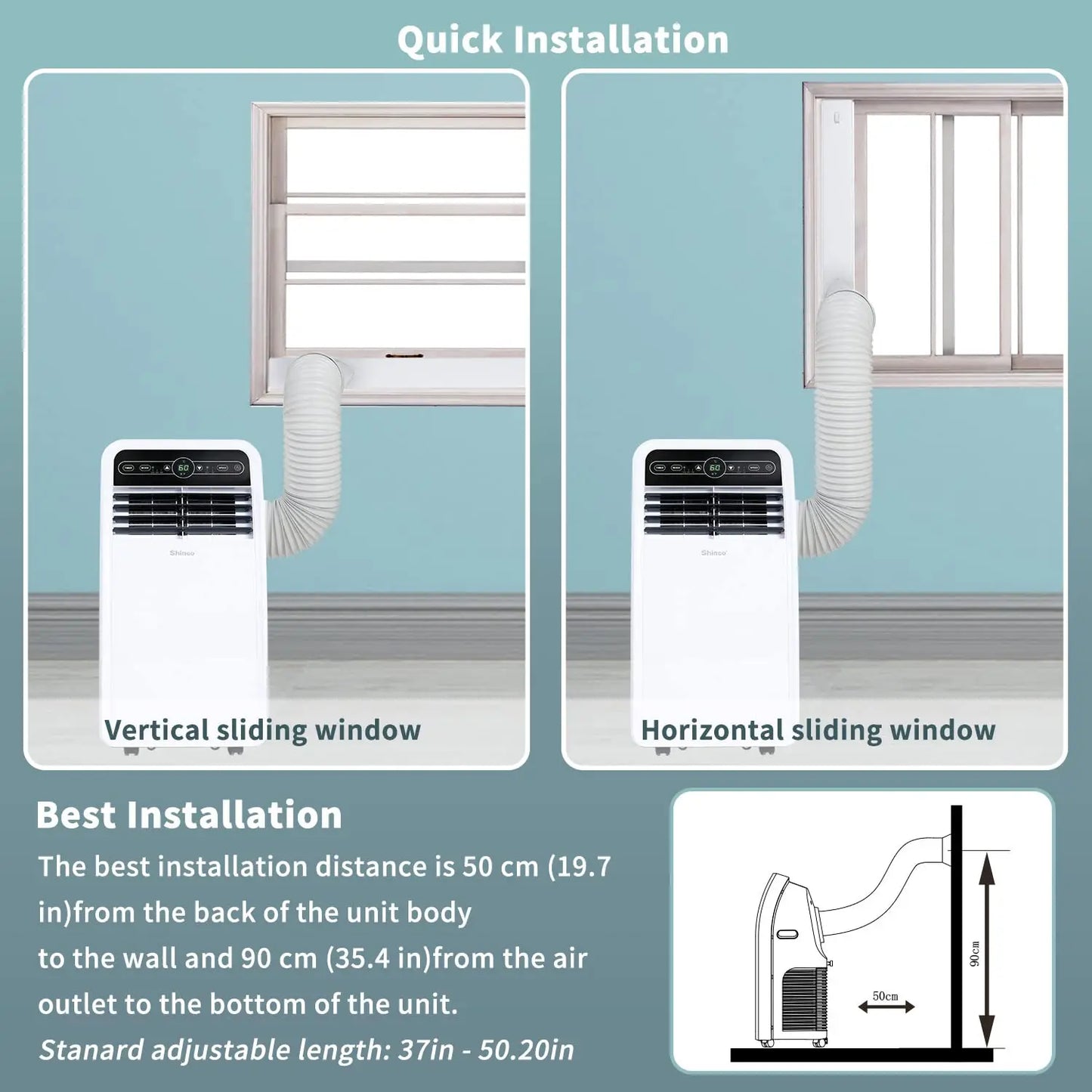 Shinco 8,000 BTU Portable Air Conditioner With Dehumidifier