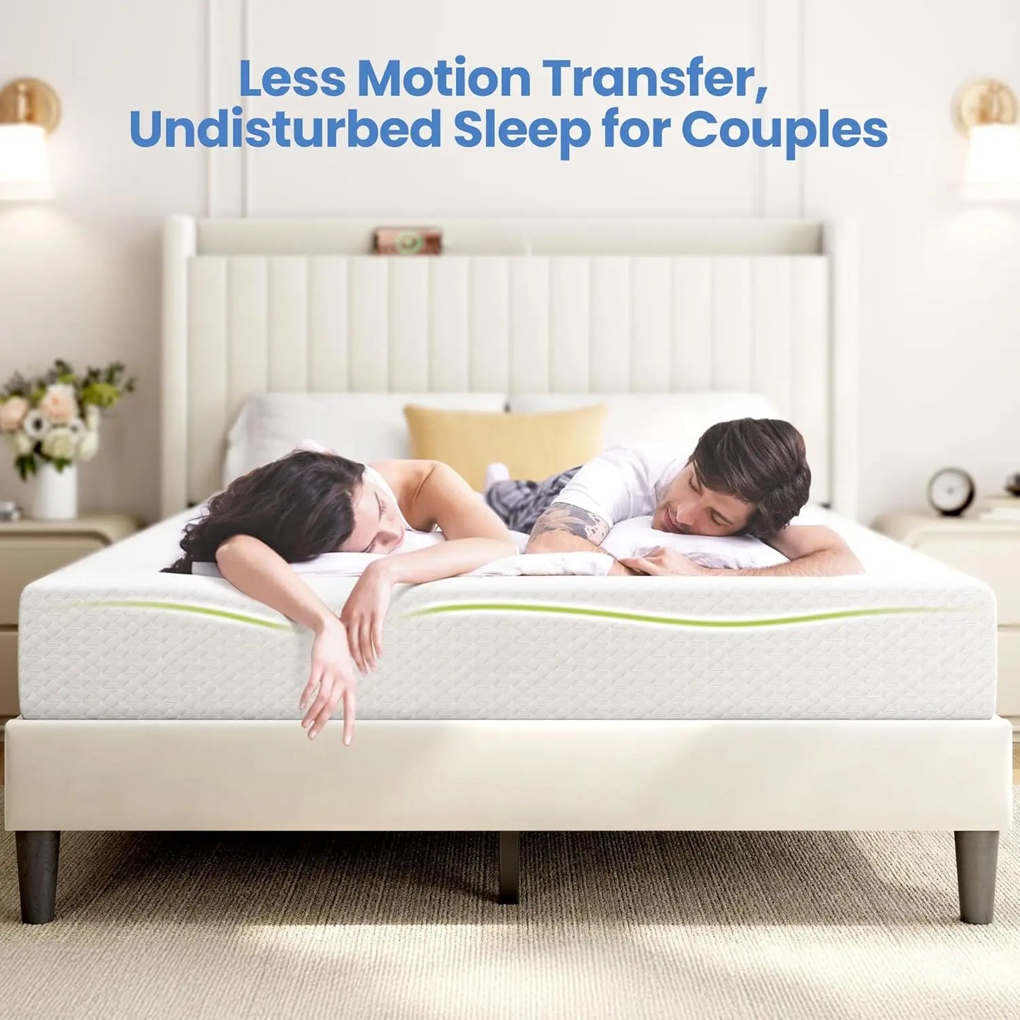 Gel Memory Foam Mattress Medium Firm CertiPUR Certified Bed In A Box