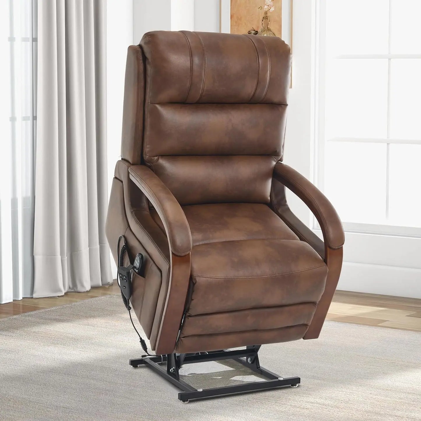 Dual Motor Power Lift Recliner With Massage And Heat