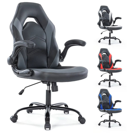 JHK Ergonomic Office Gaming Chair With Adjustable Flip Up Armrests