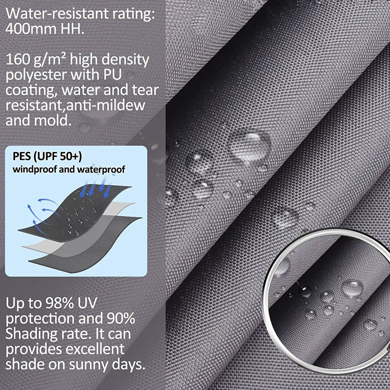 Waterproof Shade Sail For Outdoor Patio And Garden UV Protection