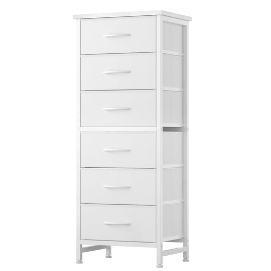 JHK Fabric Drawer Dresser With Metal Frame